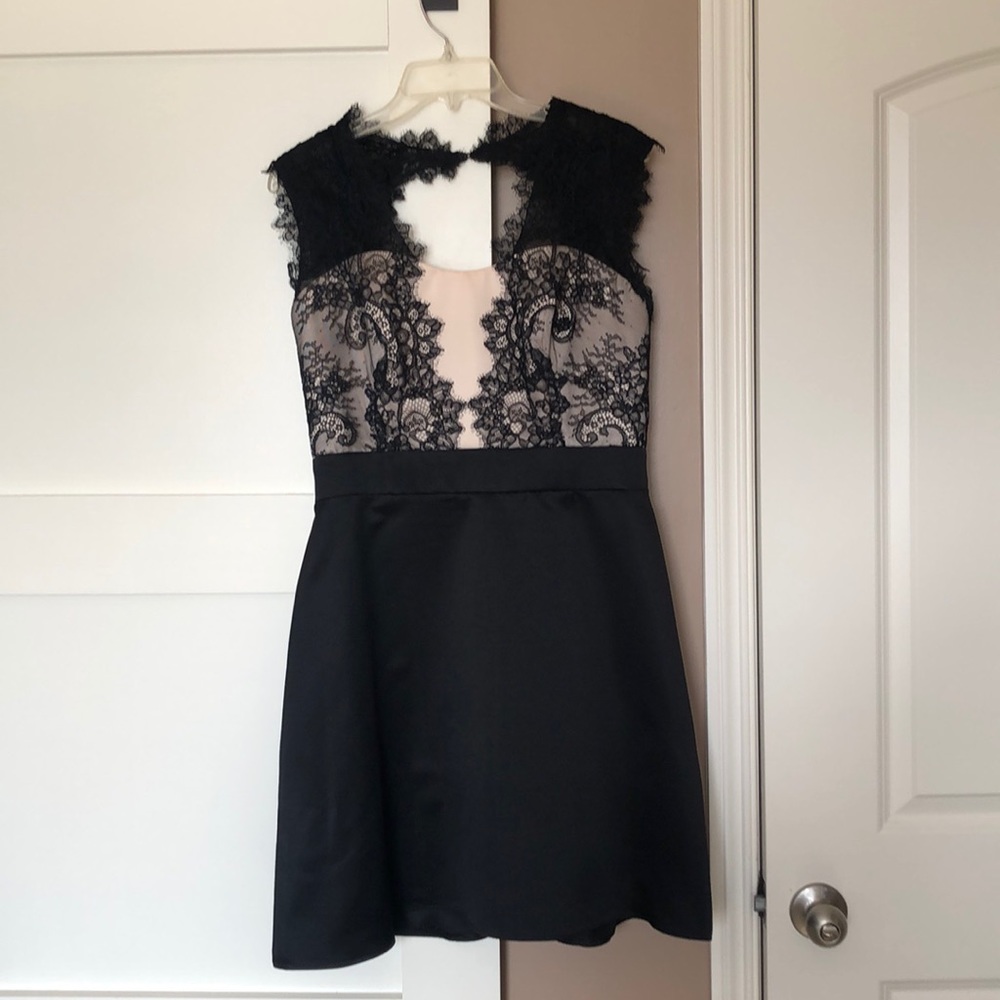 Black Cocktail Dress with Lace